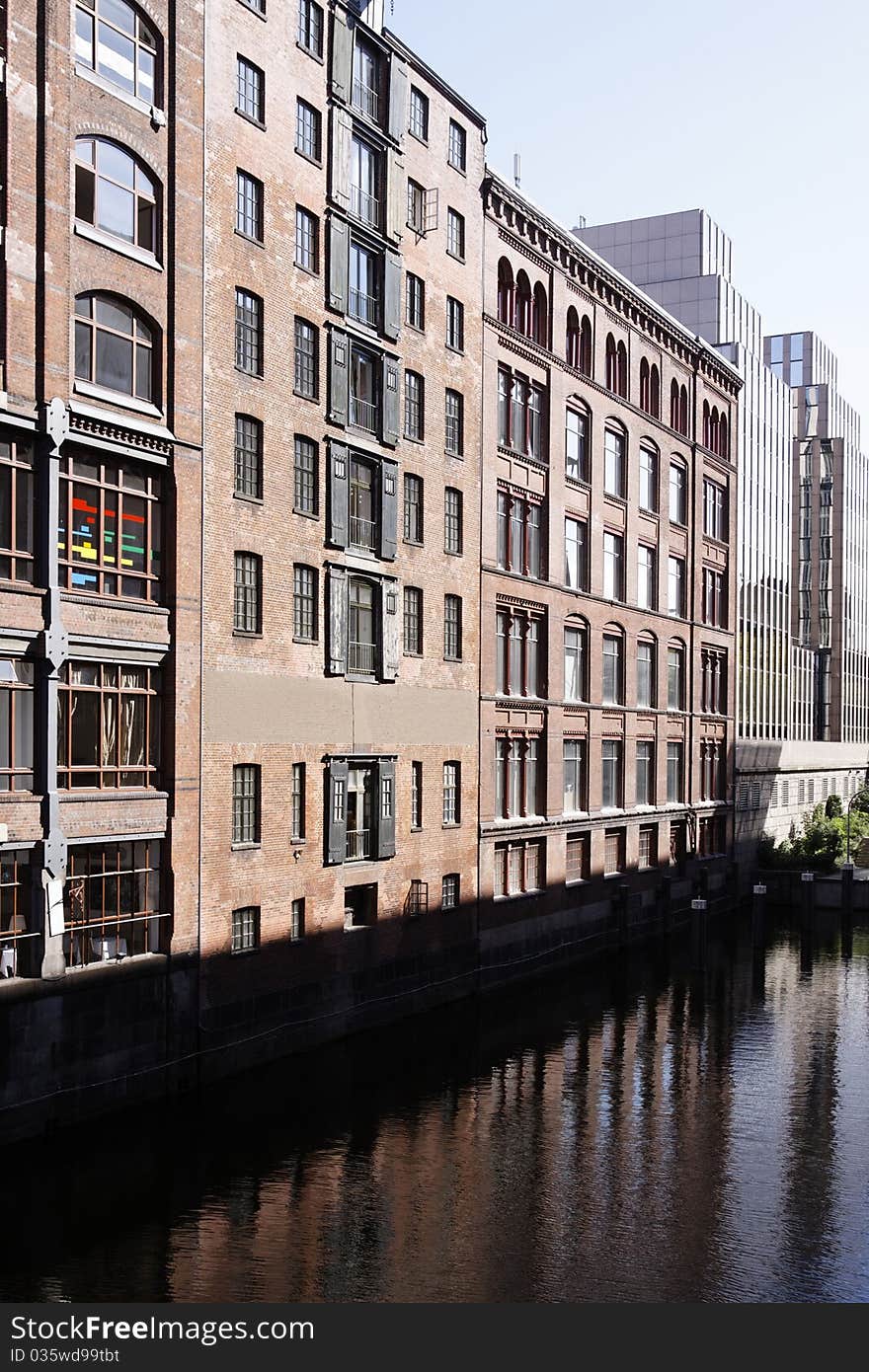 Hamburg's warehouse district of old warehouses