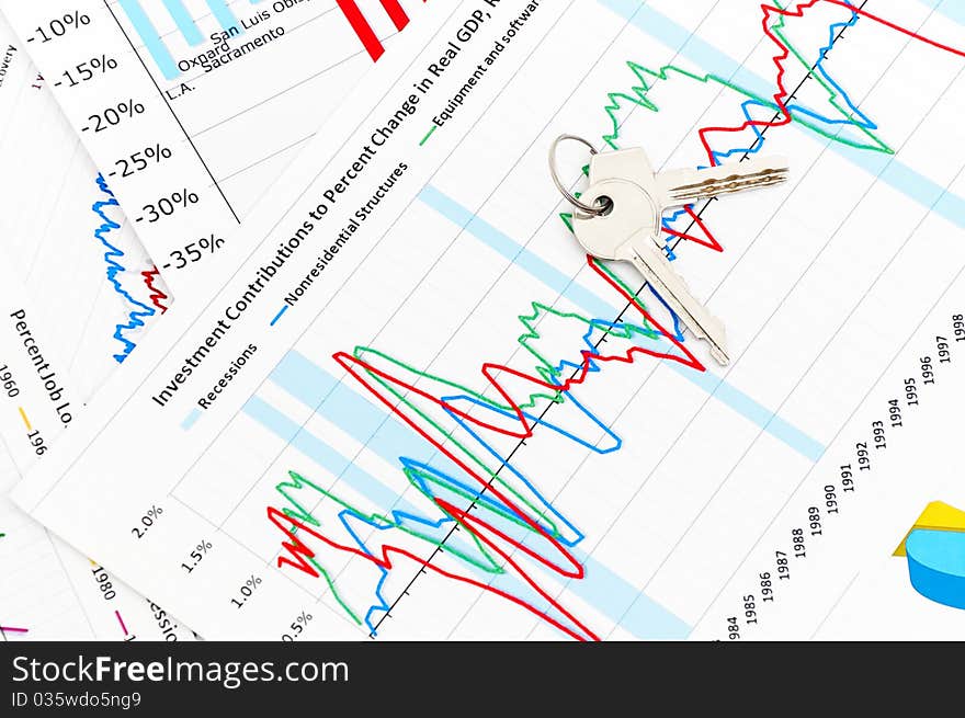 Home expenses, chrome key on chart diagram