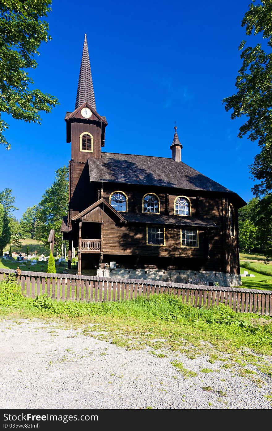 Wooden church in Javorina, Slovakia