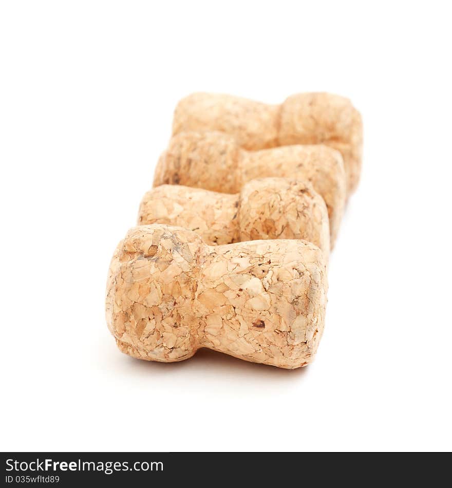 Champagne cork isolated on a white background