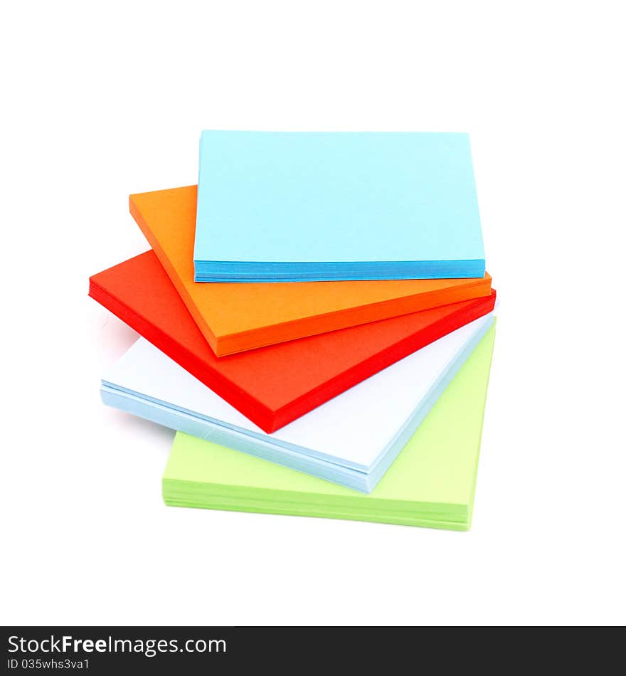 Reminder notes isolated on the white background