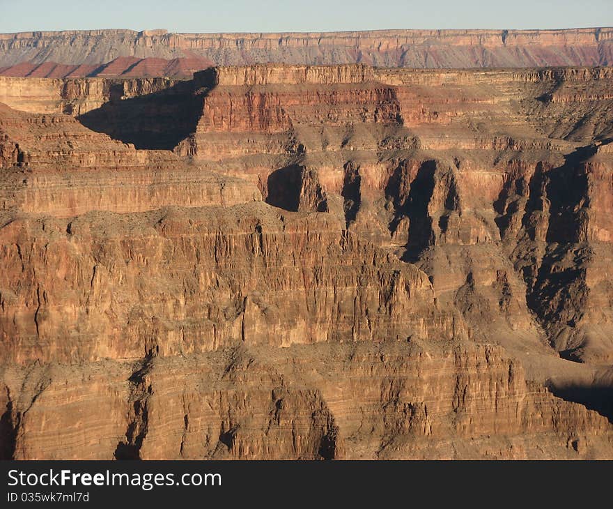 The beautiful Grand canyon and the desert rocks