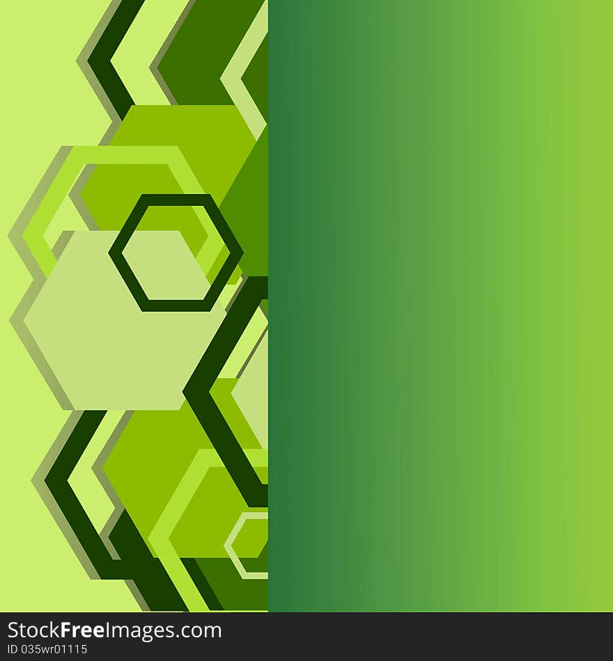 Stylish green banner. Vector illustration