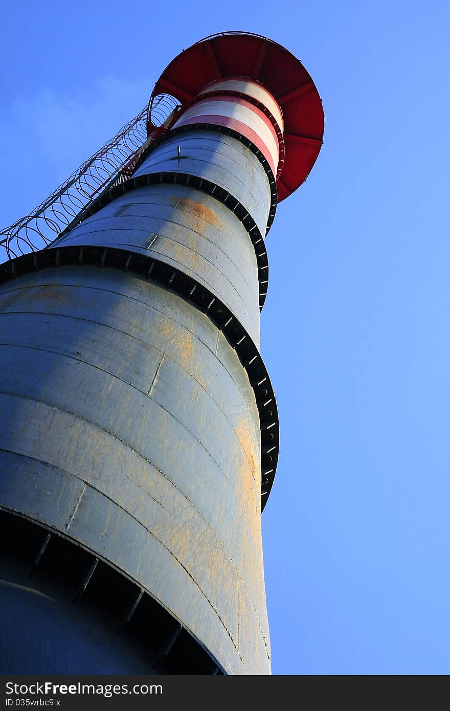 Industrial chimneys in the sky