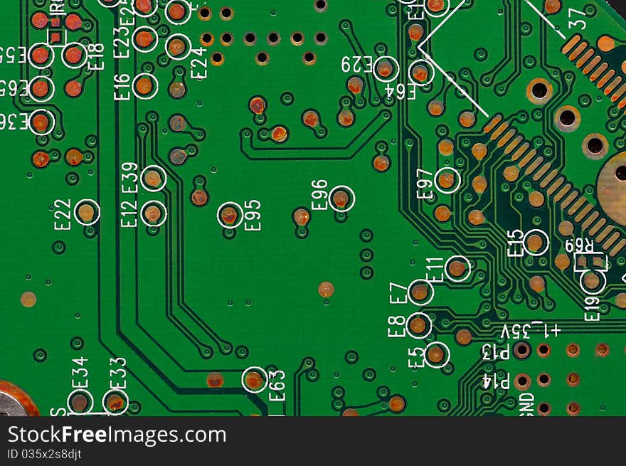 Macro image of circuit board. Macro image of circuit board