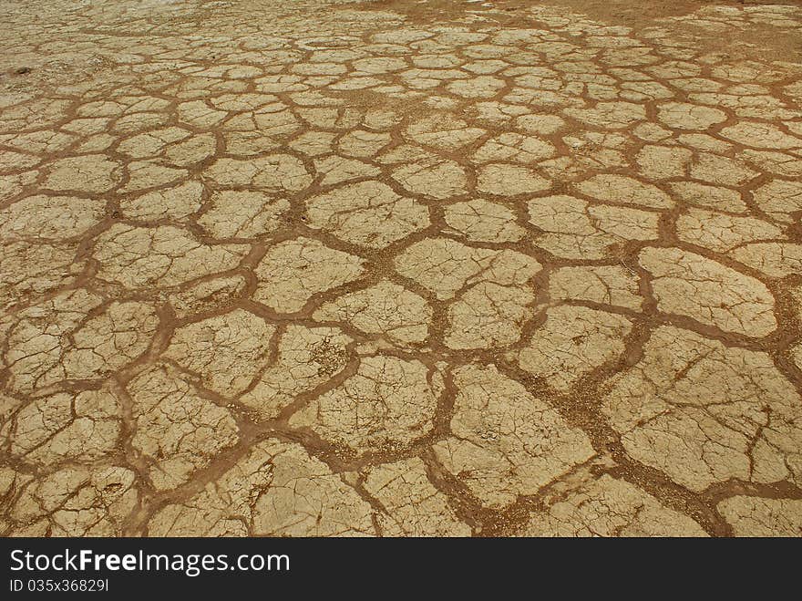 Arid sunbaked soil in Namib desert. Arid sunbaked soil in Namib desert