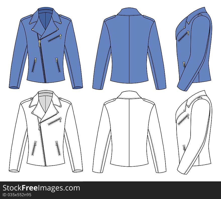 Outline jacket  illustration isolated on white. EPS8 file available.
You can change the color or you can add your logo easily.