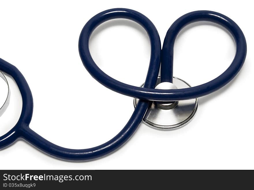 Stethoscope on a white background isolated. Stethoscope on a white background isolated