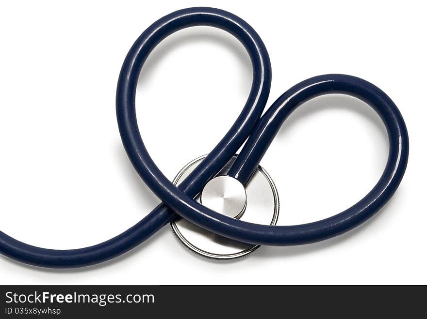 Stethoscope on a white background isolated. Stethoscope on a white background isolated