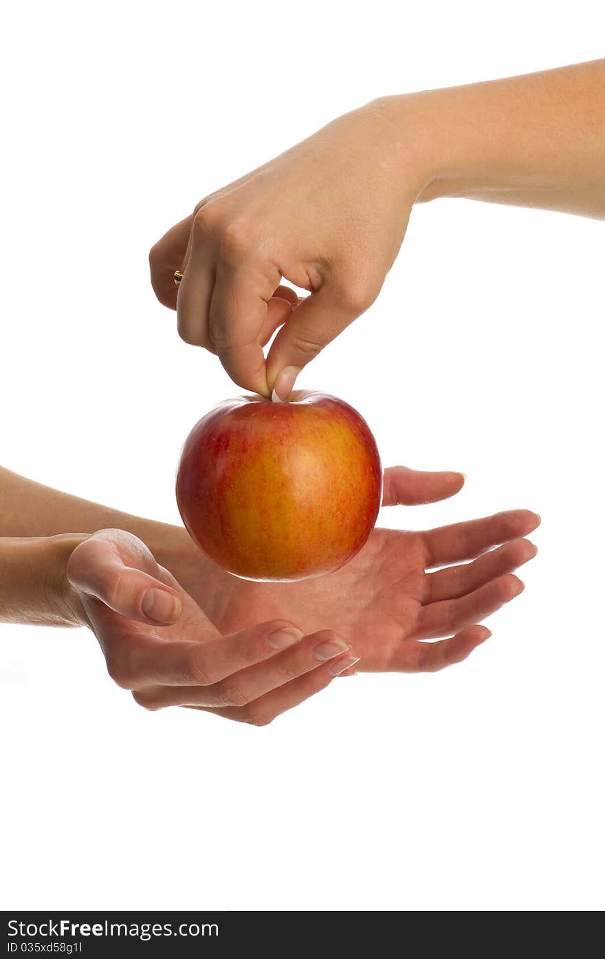 Apple in hands