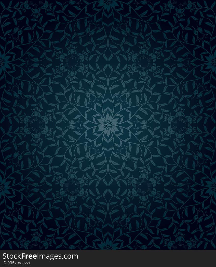 Seamless floral background. Vector illustration.