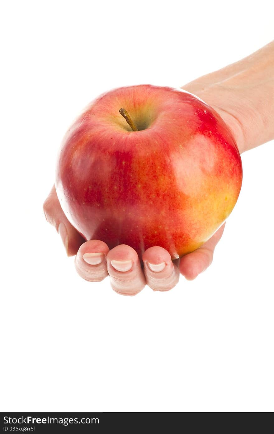 Apple in hands