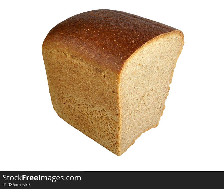 Half a loaf of rye bread