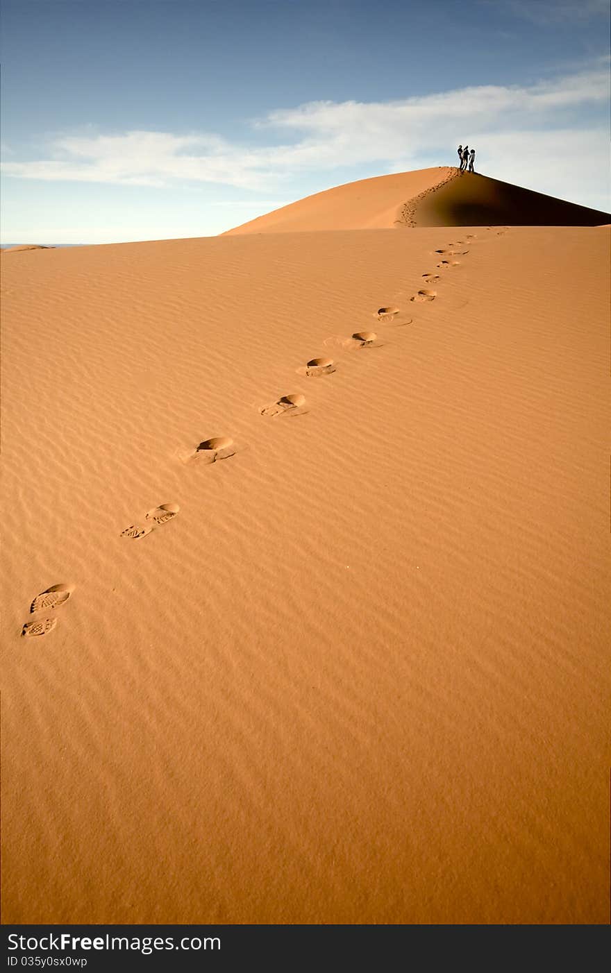 Footsteps in the desert