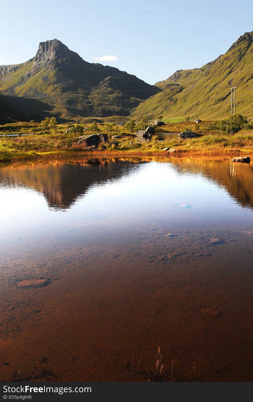 A quiet place in the nature in a european northern country