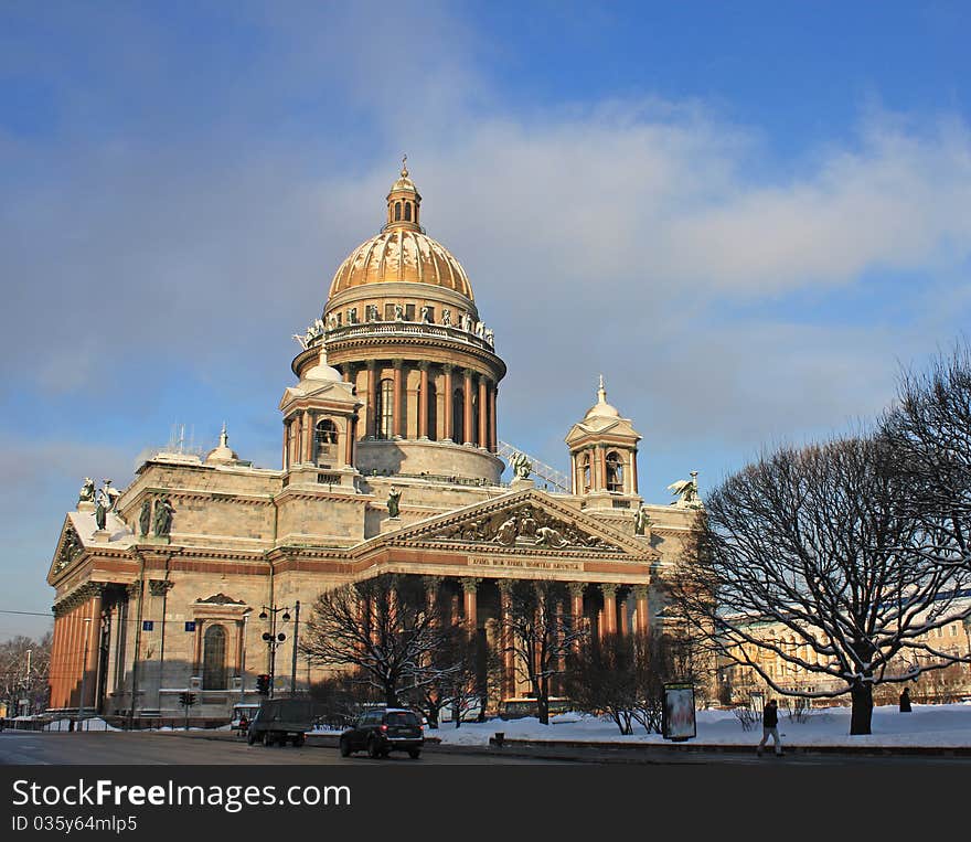 Saint Isaac’s cathedral  in Saint-Petersburg, Russia