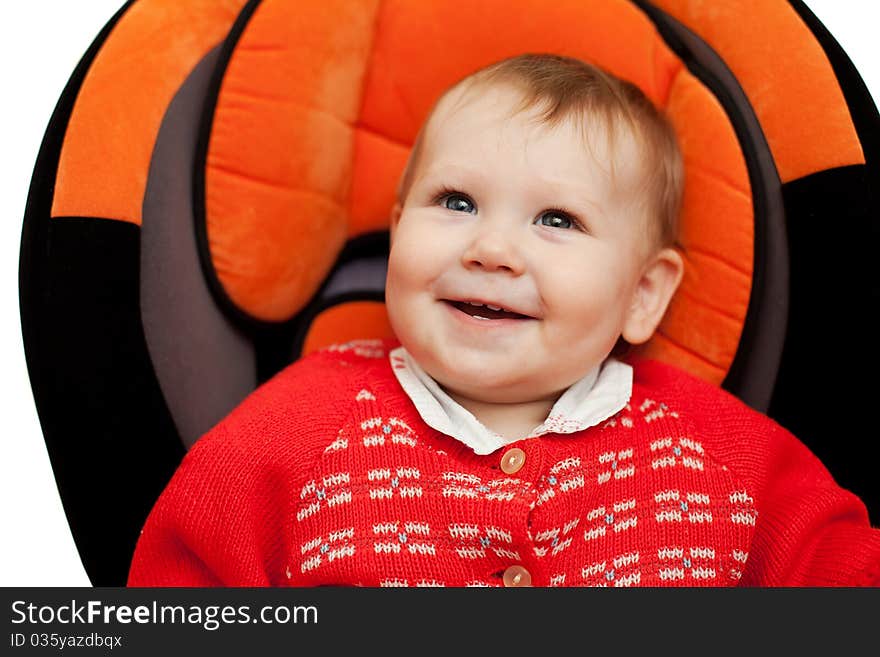 Baby smile in car