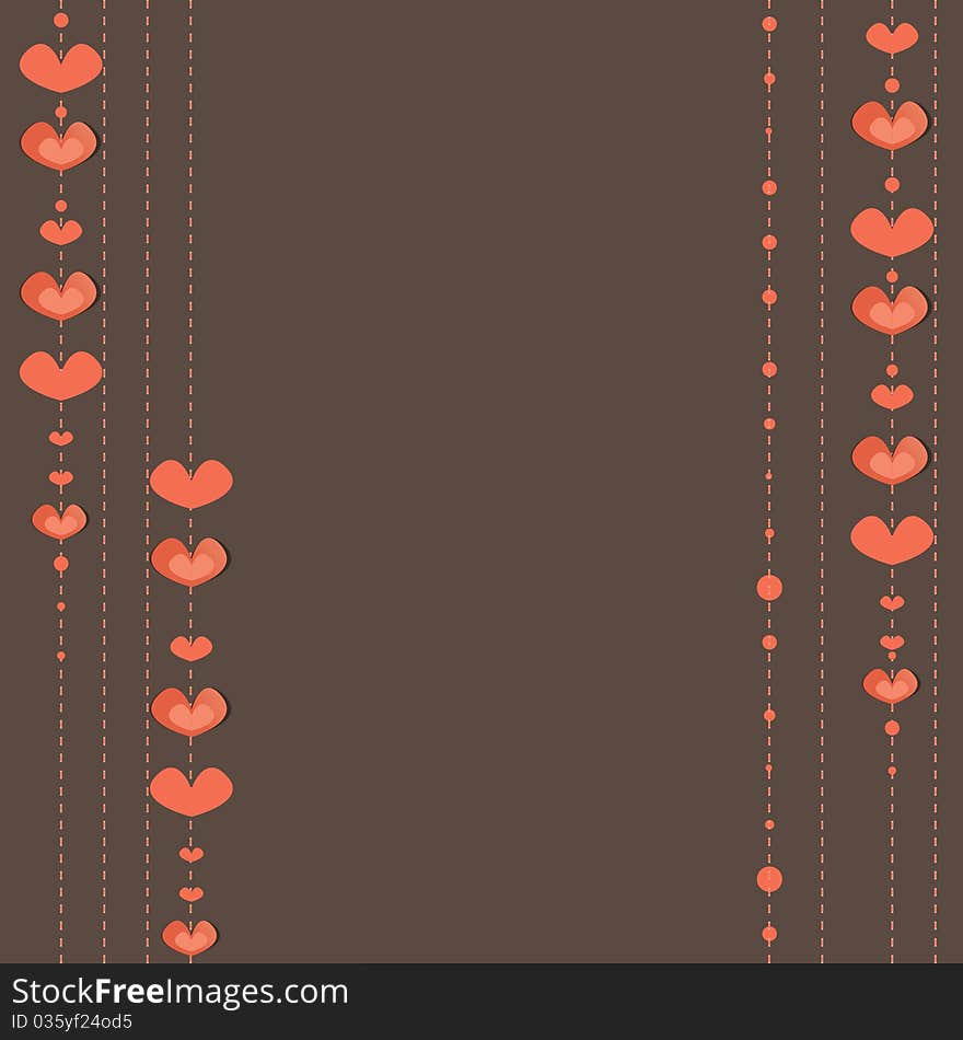 Hearts Background .  Vector Illustration