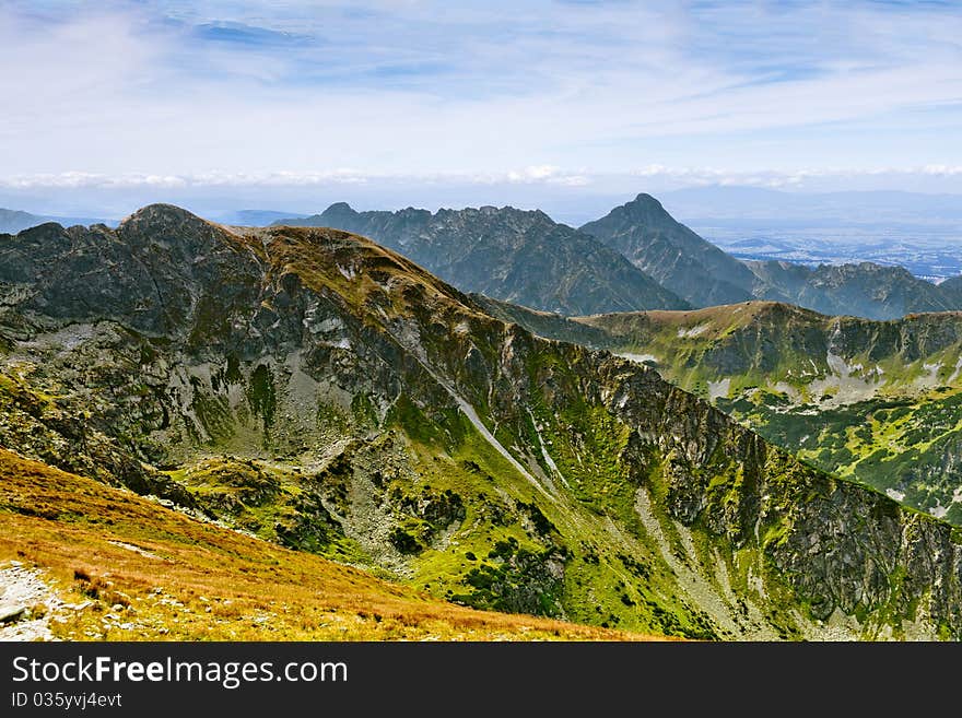 Summer mountain landscape in the Polish Tatry