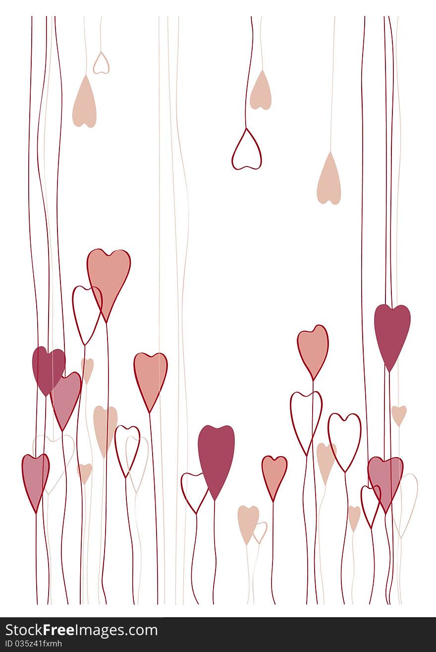 Stylish romantic hearts design. Stylish romantic hearts design