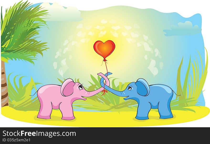 Blue And Pink Elephant