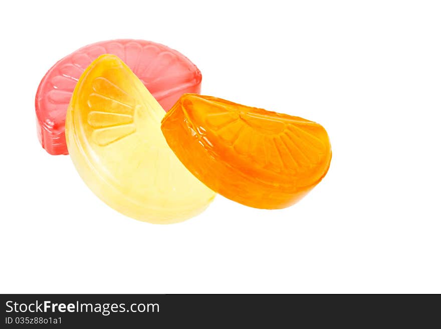 Fruit drop lemon, orange and grapefruit sections