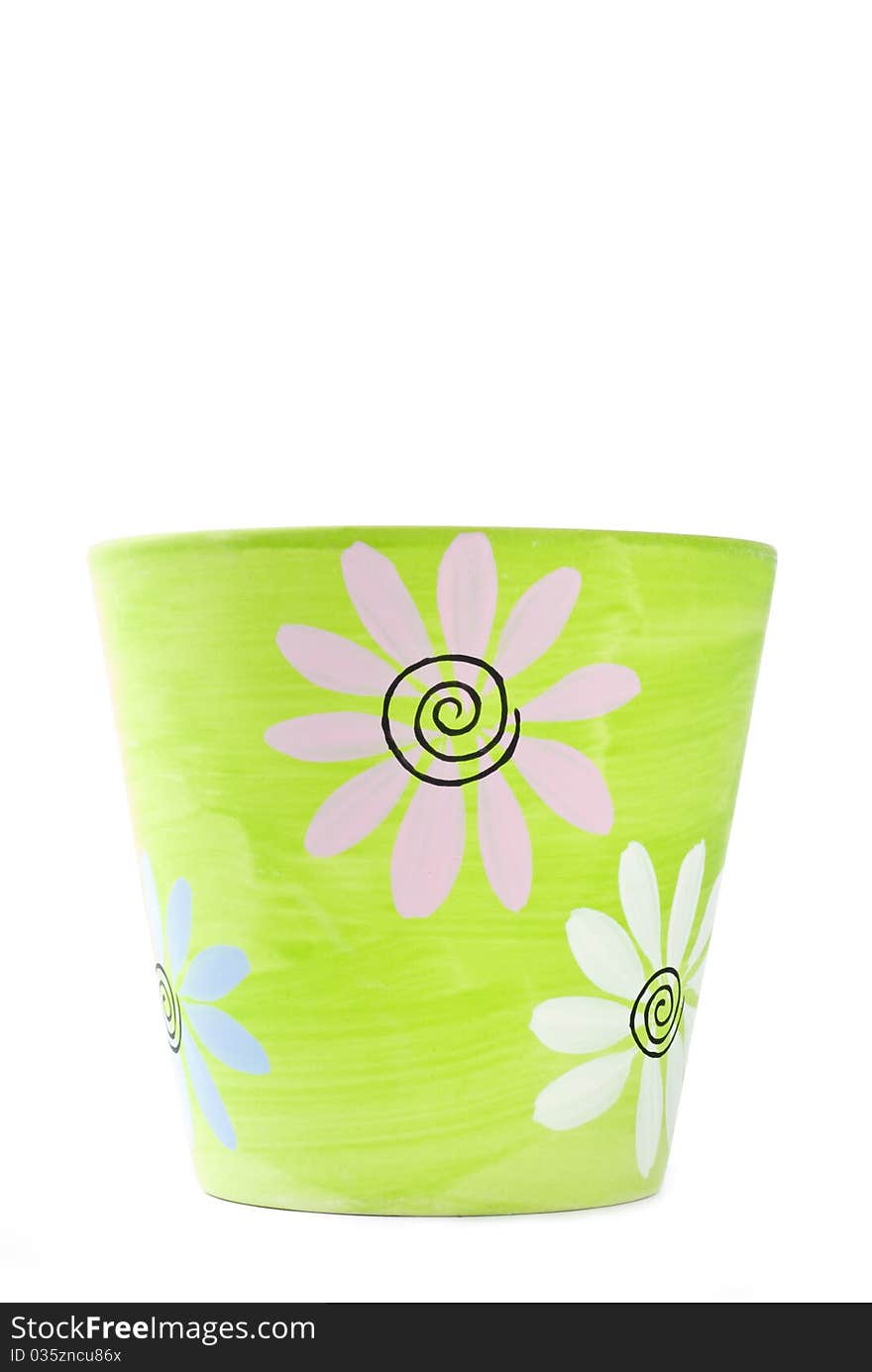 Painted Colorful Clay Flower Pot