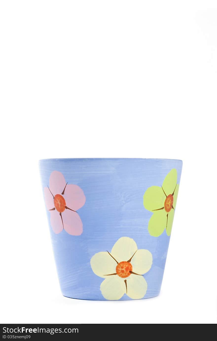 Painted Colorful Clay Flower Pot