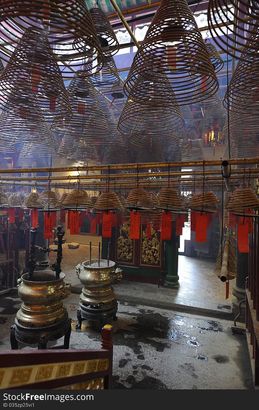 Incense spirals at Man Mo Temple, Hong Kong