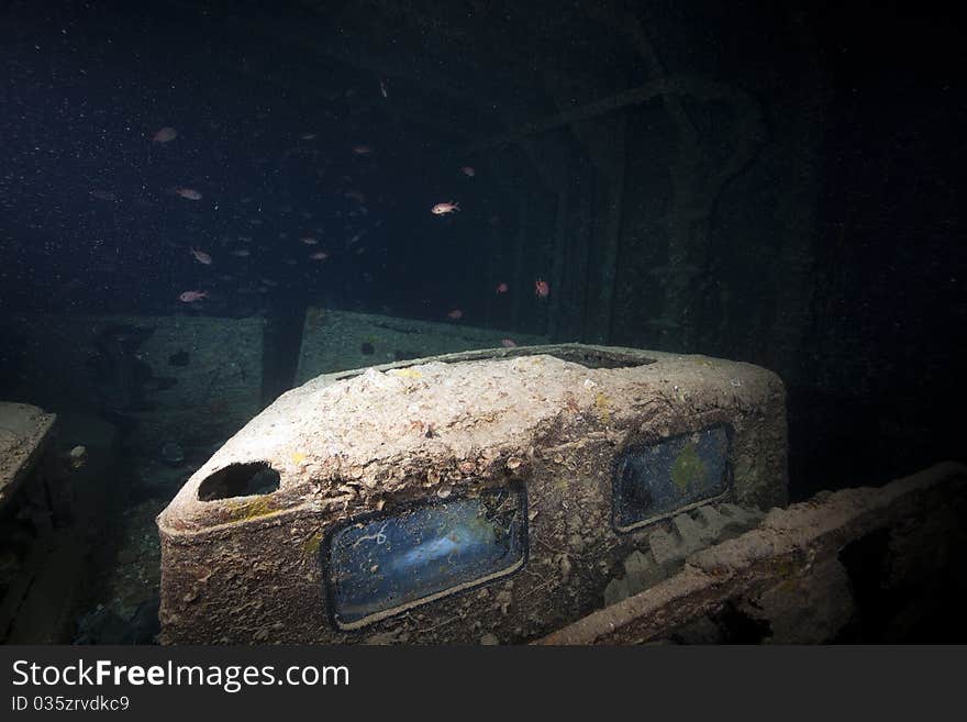 SS Thistlegorm top of bedford truck. SS Thistlegorm top of bedford truck