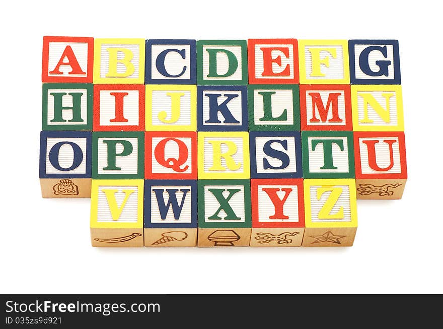 Cubes With Letters Isolated