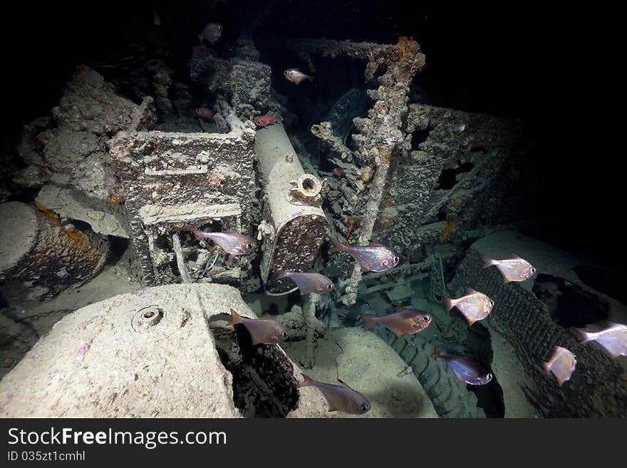 Inside look of a truck on the SS Thistlegorm.