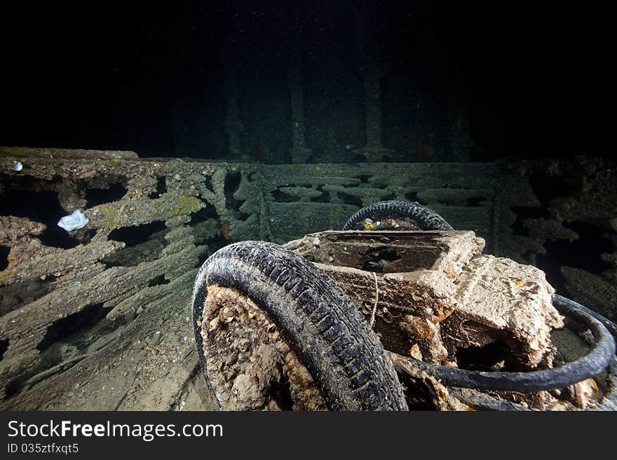 RAF trolley accumulatort on the SS Thistlegorm.