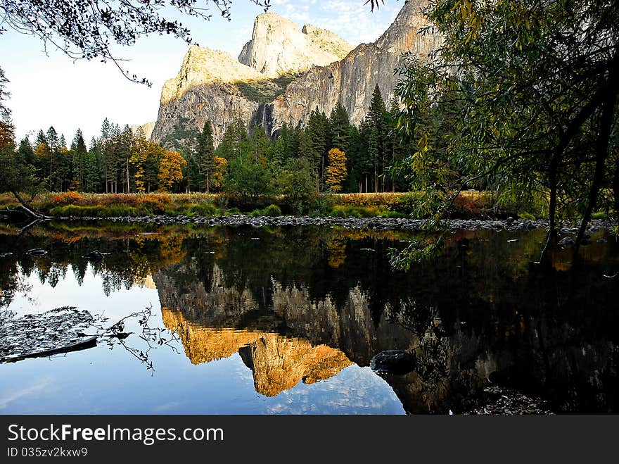 Mountain reflection in the water