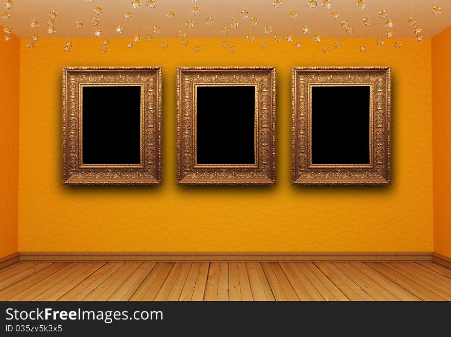 Orange Room With Frames