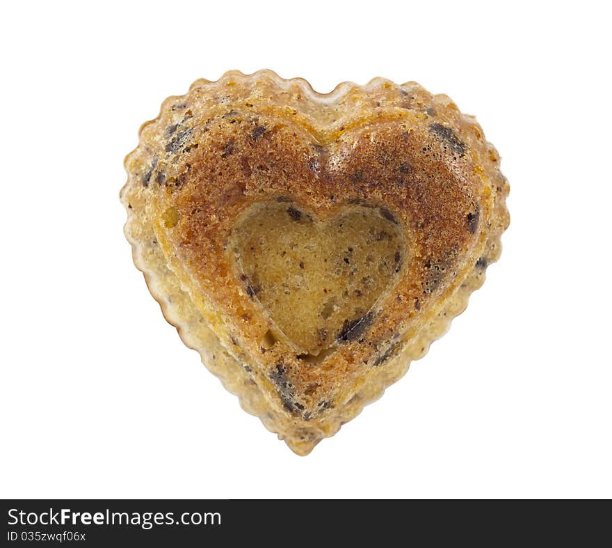 Muffins With Chocolate In A Heart