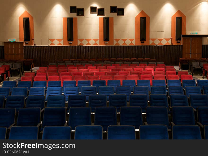 Empty auditorium, theater or conference hall. Empty auditorium, theater or conference hall