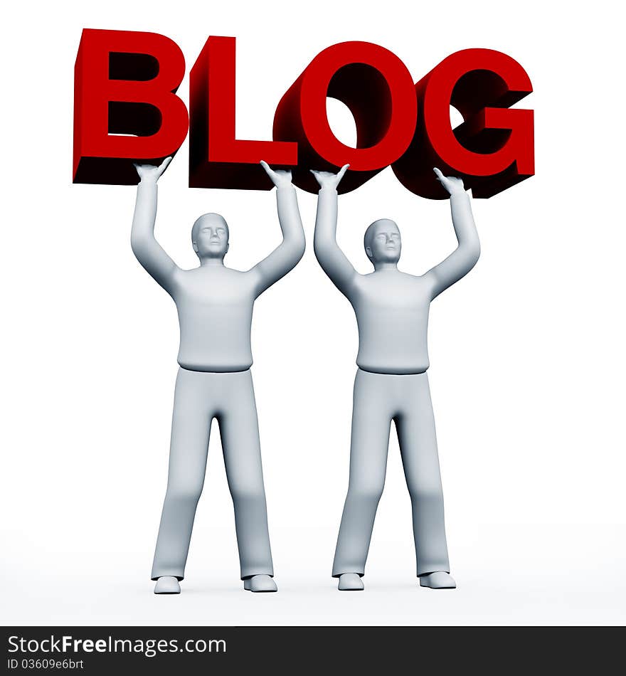 Four People Holding A Blog