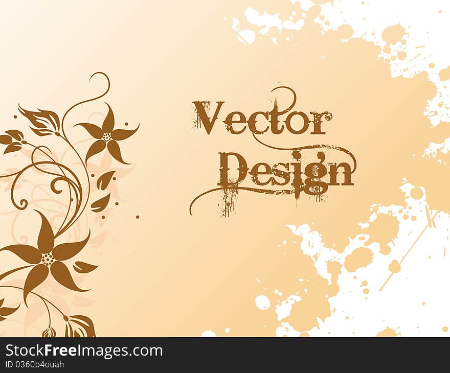 Abstract floral background illustration. Abstract floral background illustration