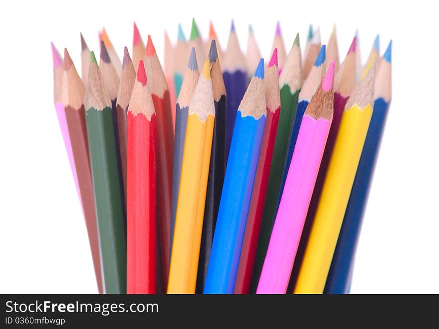 Image showing colourful pencils isolated against white. Image showing colourful pencils isolated against white