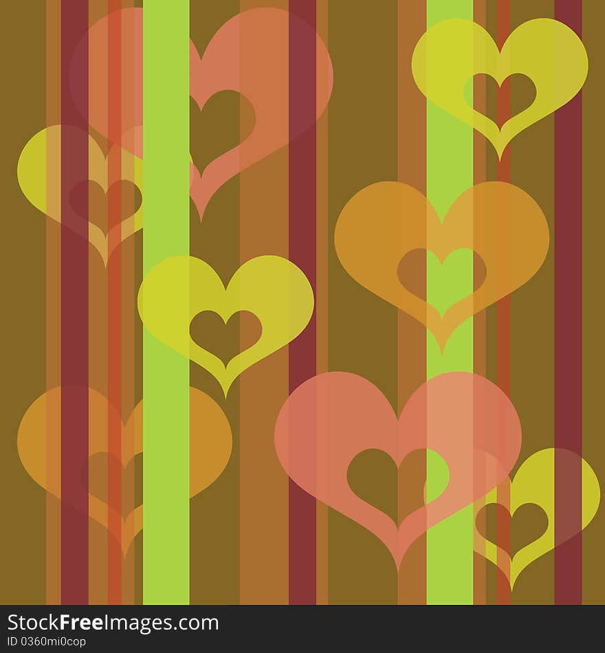 Seamless Valentine hearts and stripes shapes wallpaper background. Seamless Valentine hearts and stripes shapes wallpaper background