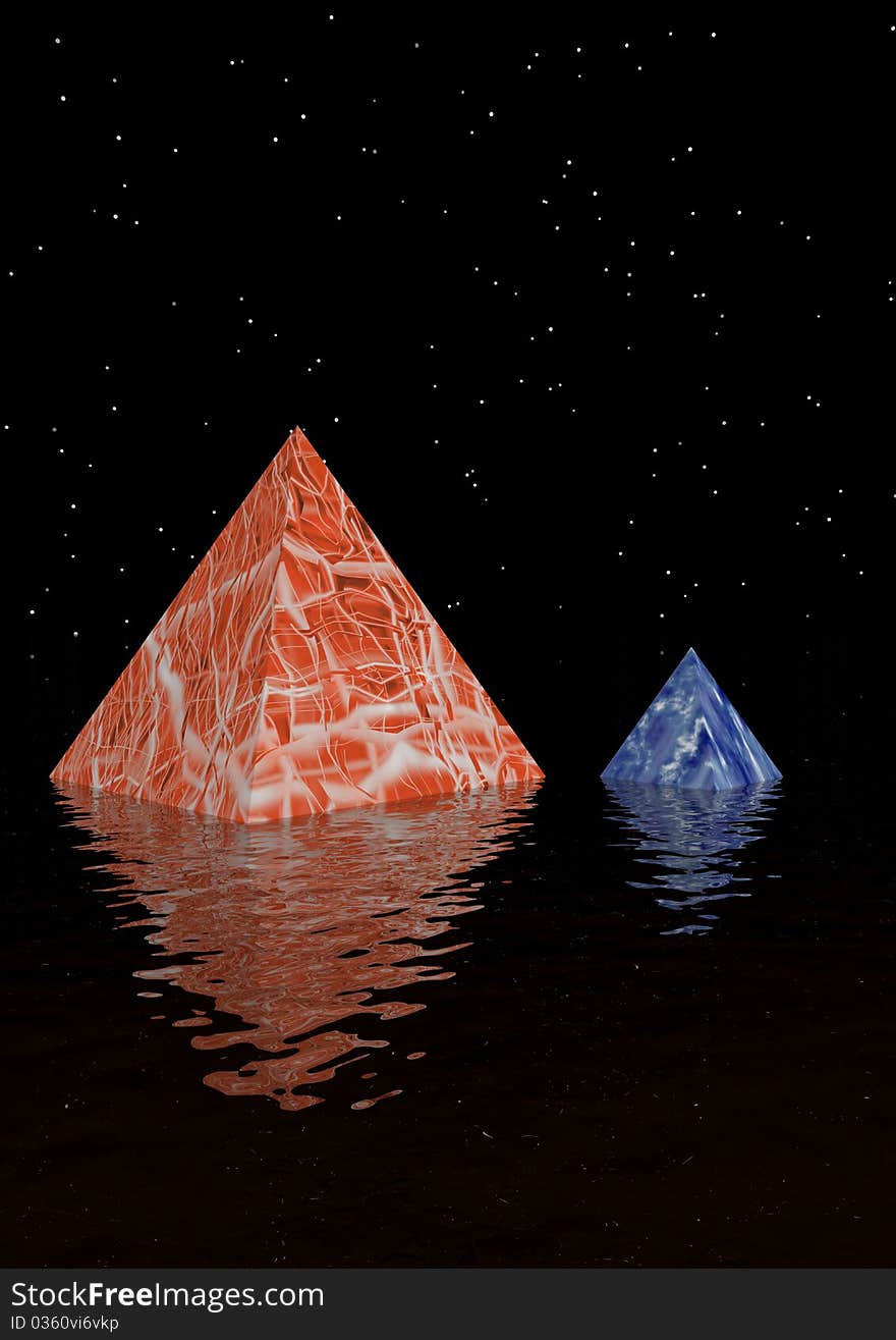 Two pyramids