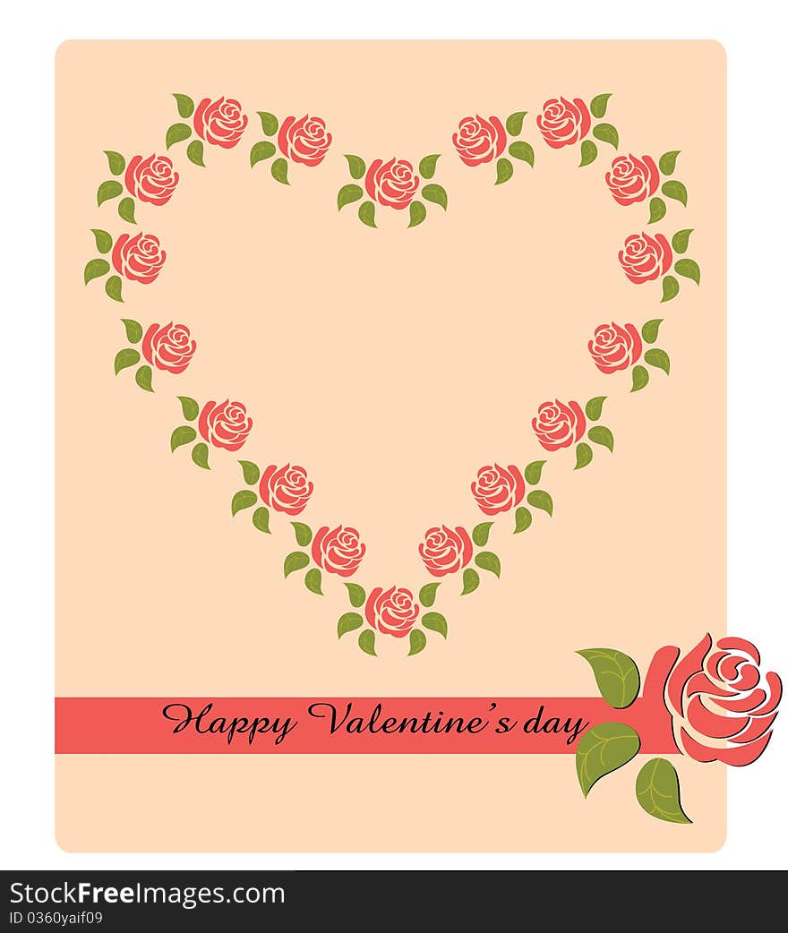 Vector Illustration of a Happy Valentines day greeting. Vector Illustration of a Happy Valentines day greeting