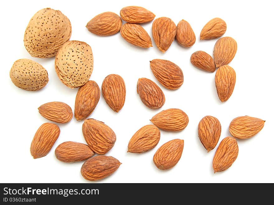 Almonds isolated