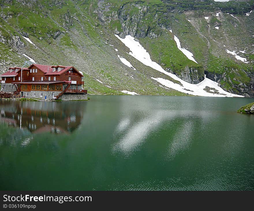 This lake house is situated on approx. 2000 meters altitude and the lake is a glacier one. This lake house is situated on approx. 2000 meters altitude and the lake is a glacier one.