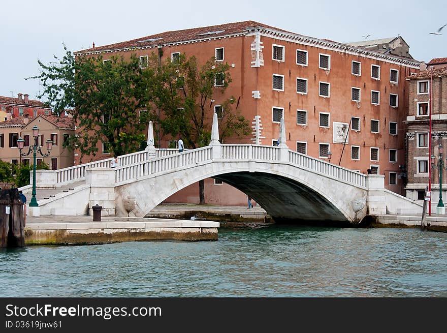 Bridge over the small canal in Venice, Italy. Bridge over the small canal in Venice, Italy