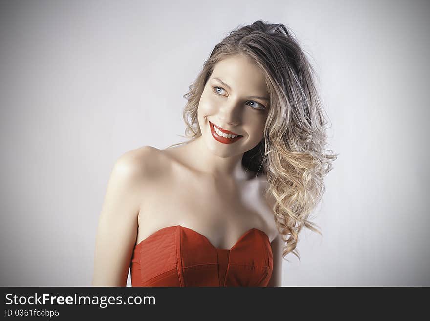 Portrait of a smiling beautiful woman. Portrait of a smiling beautiful woman