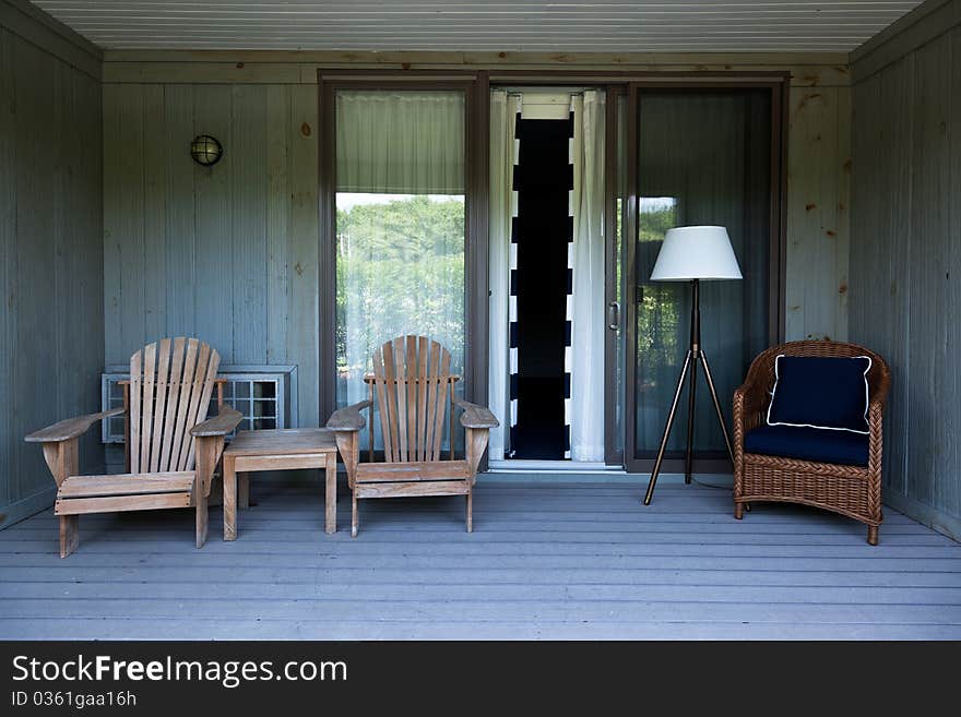 Beach house balcony deck