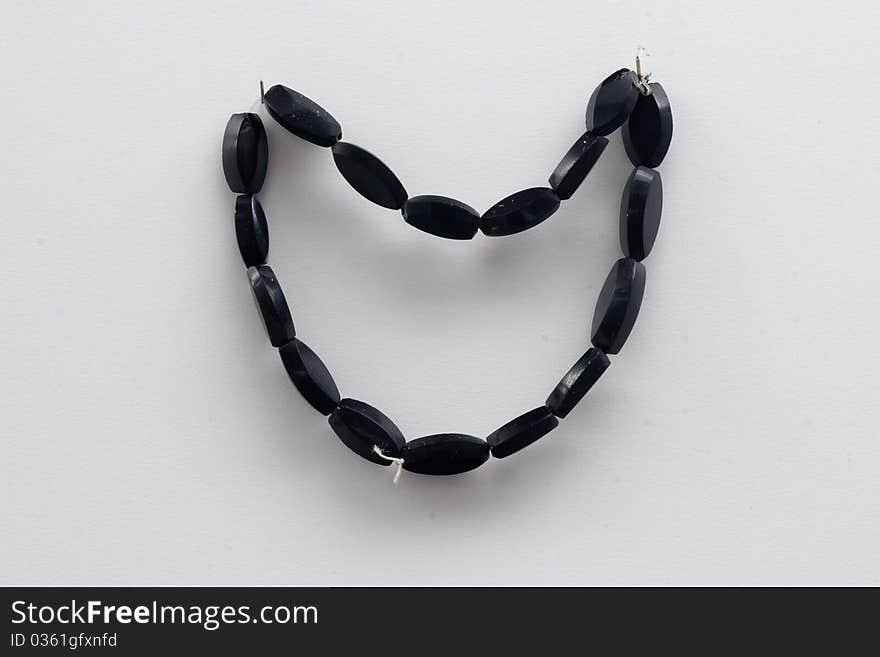 Ancient necklace made from black gems