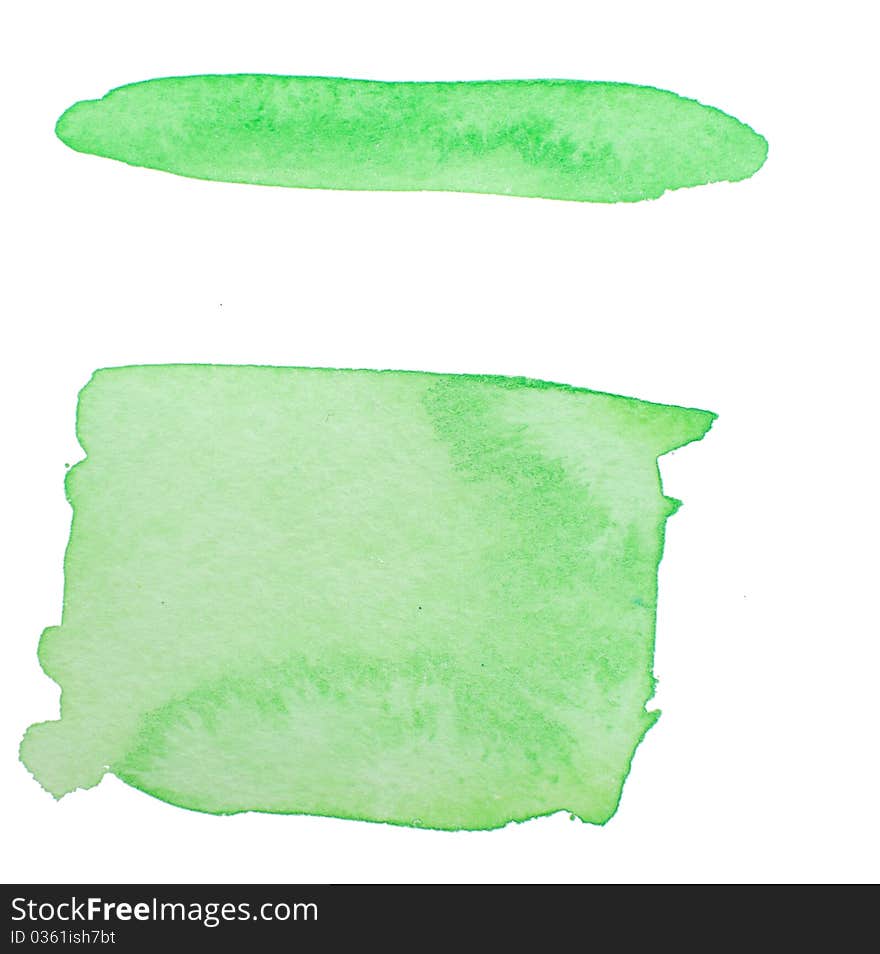 An image of light green aquarelle paint